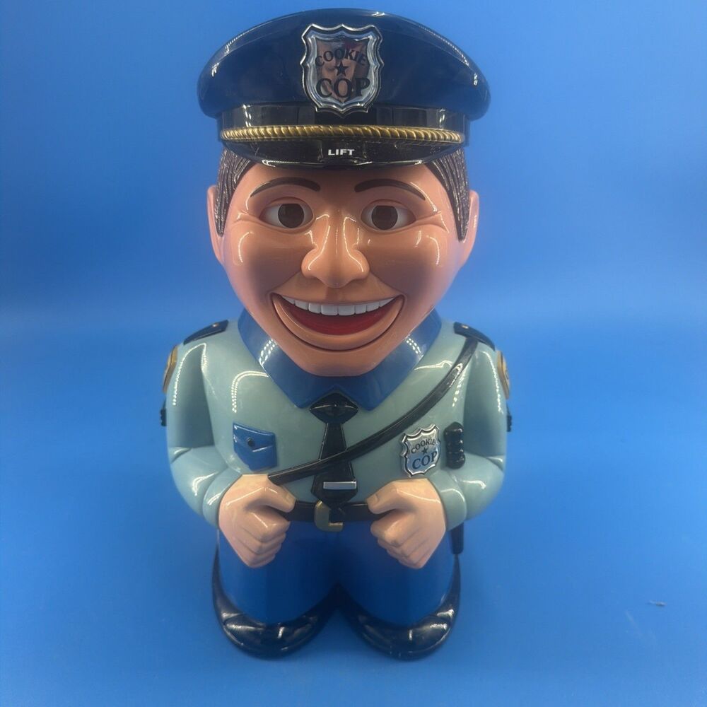 Vintage Talking Cookie Jar Cop. Stop! Move Away From The Cookie Jar Tested Works